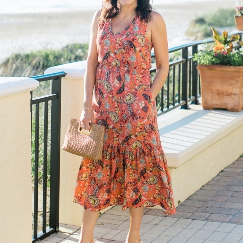 Evereve Floral Tank Dress XS